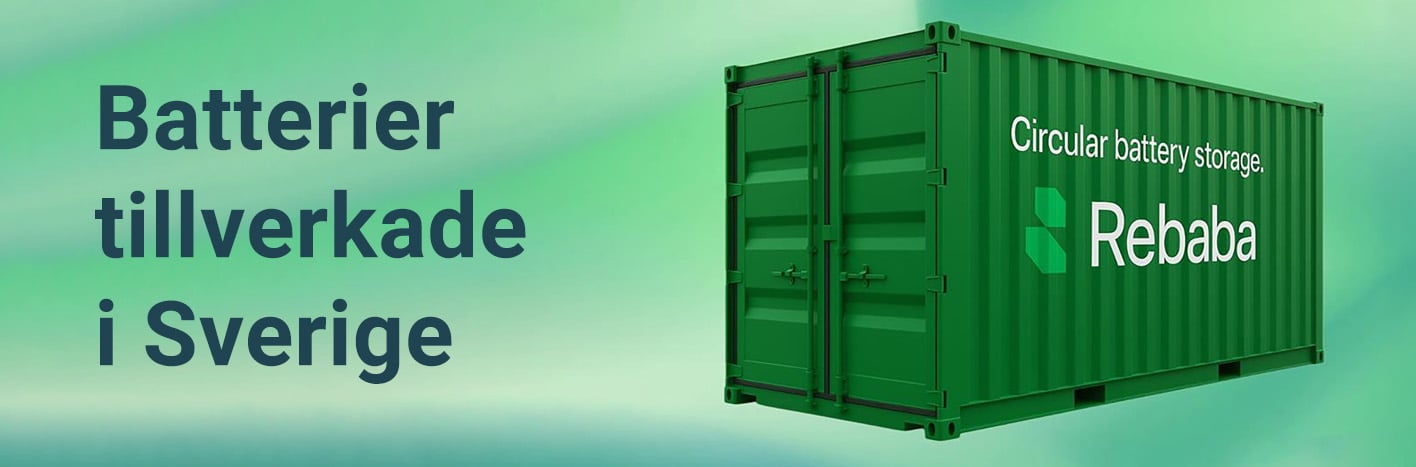 Rebaba – cirkulär batterilagring för företag