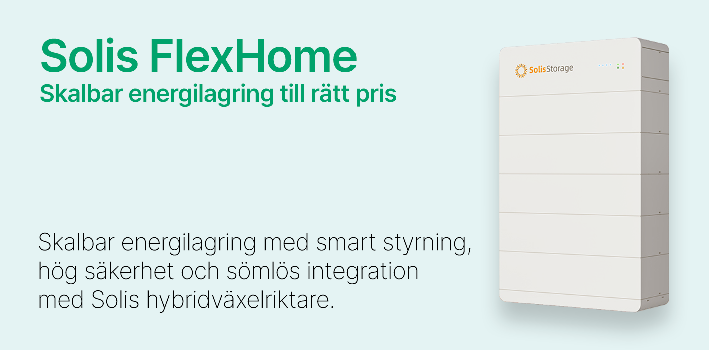 Solis FlexHome – skalbart batteri för smart energilagring